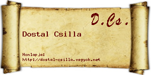 Dostal Csilla névjegykártya