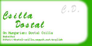 csilla dostal business card